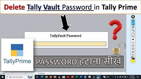 How to remove Tally vault password in TallyPrime | How to Disable Tally vault password in TallyPrime
