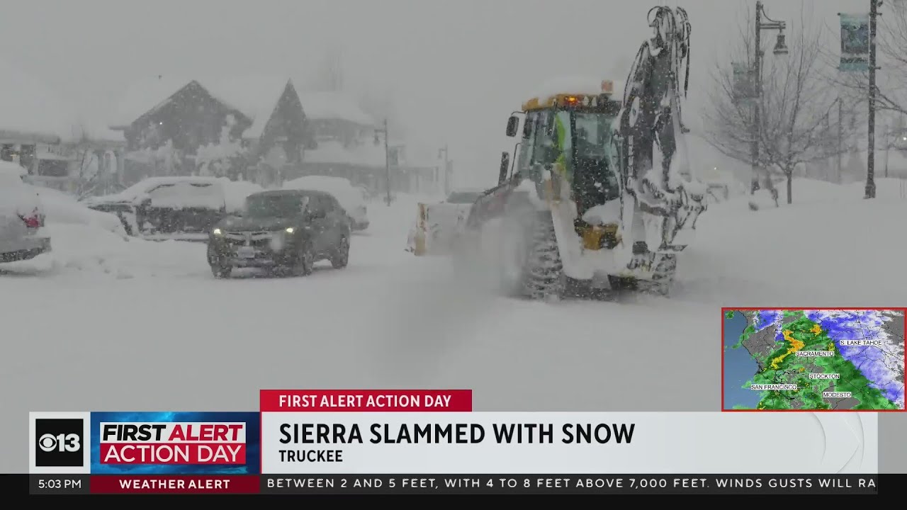 Truckee residents try to dig out as snow continues to dump - YouTube