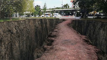 Ground Hole with Path VFX with Blender 2.92 - EEVEE render