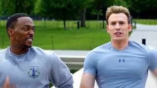 "On your left" Steve Rogers & Sam Wilson - Running Scene - Captain America Winter Soldier (2014)