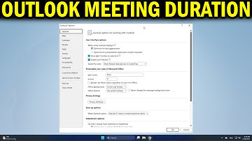 How To Change Default Duration for Appointments and Meetings in Outlook Calendar