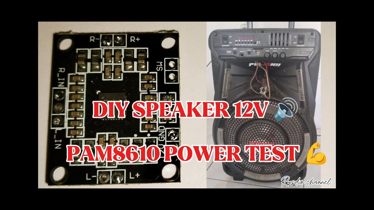 PAM8610 TEST 🔥 DIY SPEAKER 12V | BASS MENGGELEGAR, SUARA JERNIH TANPA DENGUNG 🔊”