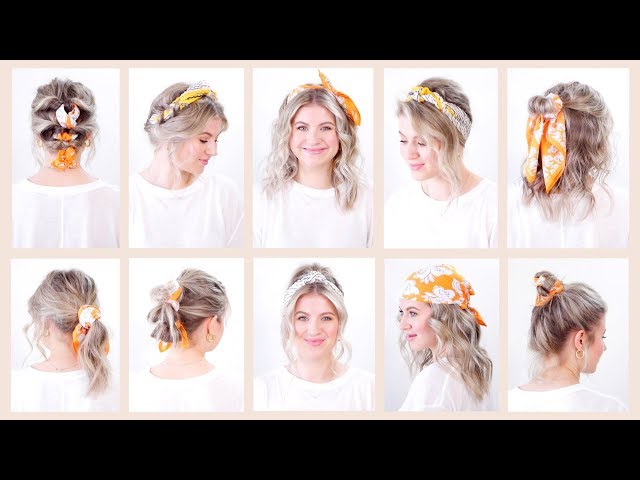 Bandana Hairstyles // Summer Hairstyles // Veronica Marie - YouTube