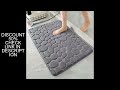 3D Non Slip Bathroom Mat Bath Mats Absorbent Doormat Carpet Cobblestone Embossed Door Floor Mats Mac
