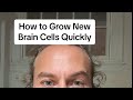 How to grow new brain cells quickly