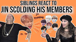 Waleska & Efra react to BTS' jin scolding his members ft. txt for 448 seconds straight! | REACTION