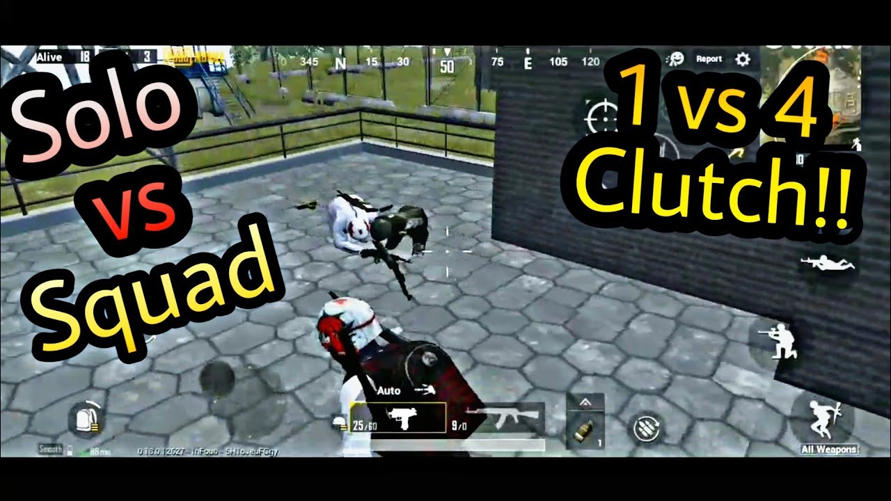 Solo vs Squad Gameplay | PUBG Mobile Gameplay | 1 vs 4 Clutch - YouTube