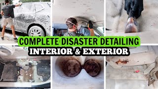 Deep Cleaning The NASTIEST Car Ever!!! | DISASTER Car Detailing and INSANE Transformation!