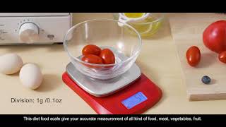 NUTRI FIT Ultra Slim Kitchen Food Weight Scale for Baking Cooking in Grams and Ounces Backlit LCD screenshot 5