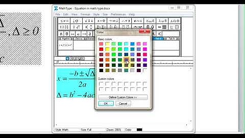 Định dạng công thức Toán trong MathType (2/8)