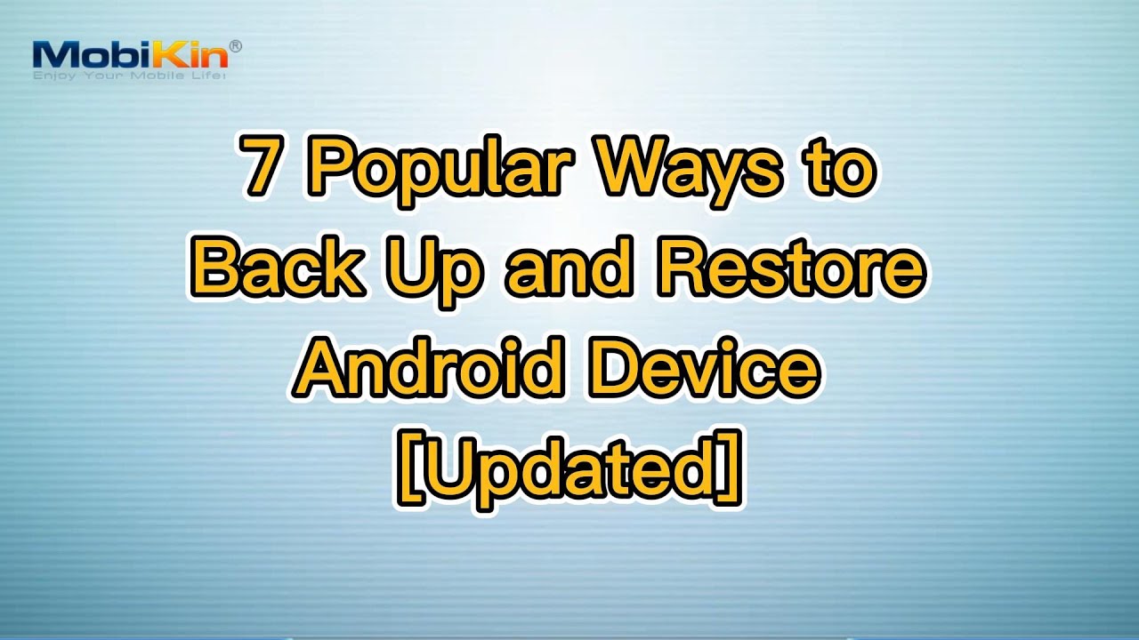 7 Popular Ways to Back Up and Restore Android Device [Updated] - YouTube