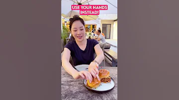 How do you eat a burger with a stick?