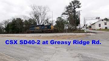 CSX 8064 (ex-SCL) Running Long Hood Forward Next to Greasy Ridge Road