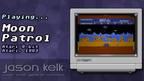 Playing Moon Patrol (Atari 8-bit)