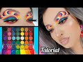 Testing Afflano Travel with Rainbow Palette+Rainbow Makeup Tutorial step by step/Augenmakeup