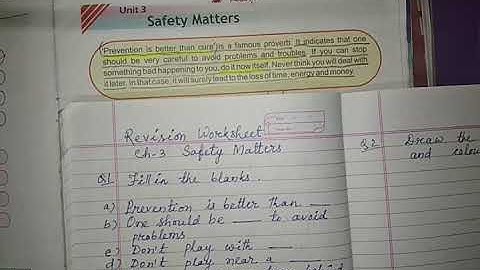 Class-2, Subject-Moral Science, Video-13, Chapter-3, Safety Matters (Revision) by Mrs Sanghamitra