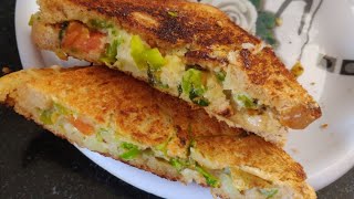 Cheese mixed veg sandwitch recipe | evening snack,cheese sandwich