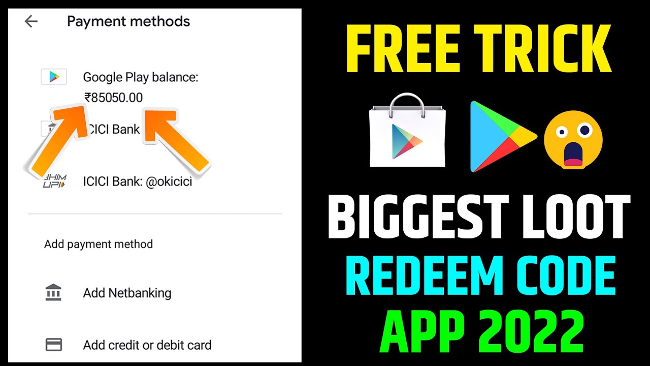 22 Best Redeem Codes Earning App Google Play Redeem Codes For Playstore Google Gift Code Youtube