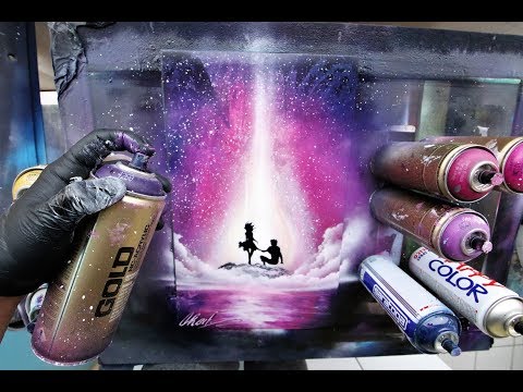Be my Valentine - SPRAY PAINT ART - by Skech