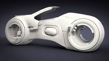 Tron Light Cycle model stages