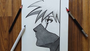 Easy Anime Sketch || How to draw Kakashi (Anbu) step by step || Naruto draw easy for beginners