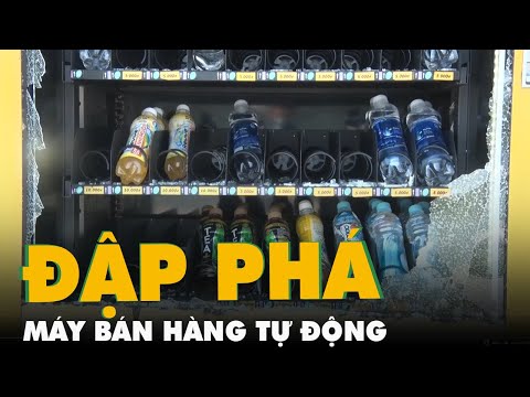 Video Nhóm thiếu niên đập phá 2 máy bán hàng tự động để lấy... - youtube