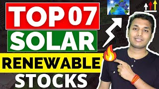 Top Solar Stocks | Best Renewable Energy Stocks | IREDA, SJVN, ADANI, BOROSIL, JSW, SW SOLAR, INOX