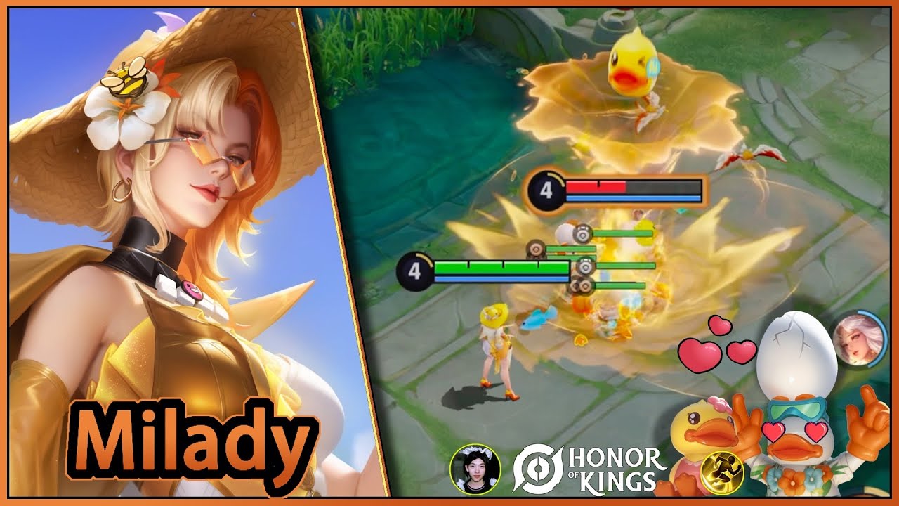 Milady｜A cute little duckling.｜Um pato pequeno e fofo. ｜Honor of Kings x B.Duck