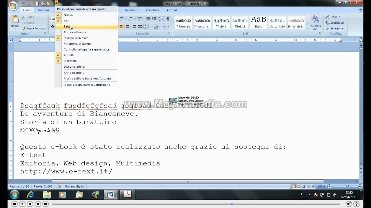 Personalizzare una barra degli strumenti: visualizzare ...
