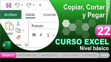 VIDEO 22  - Uso de copiar, cortar y pegar en Excel