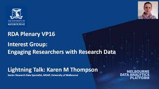 Karen M Thompson - Lightning Talk - RDA 16th Plenary