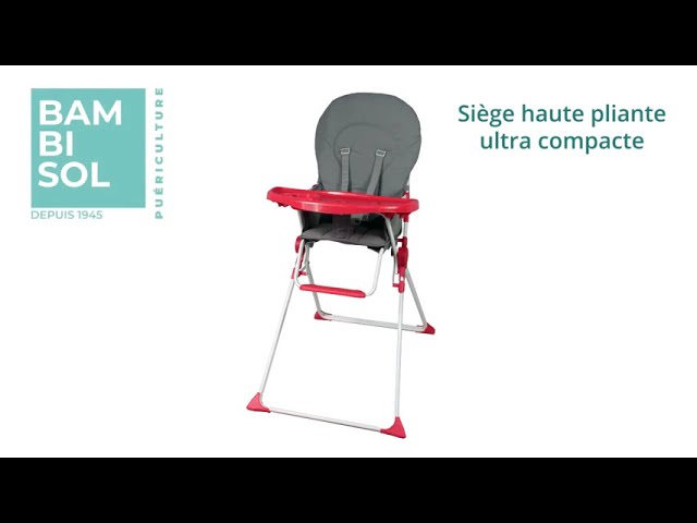 Bambisol Chaise Haute Bébé Evolutive, Pliage Ultra-compact