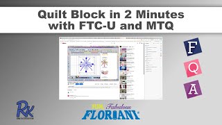 Celebrity Quilt Block in 2 Minutes with FTC-U and MTQ Profile