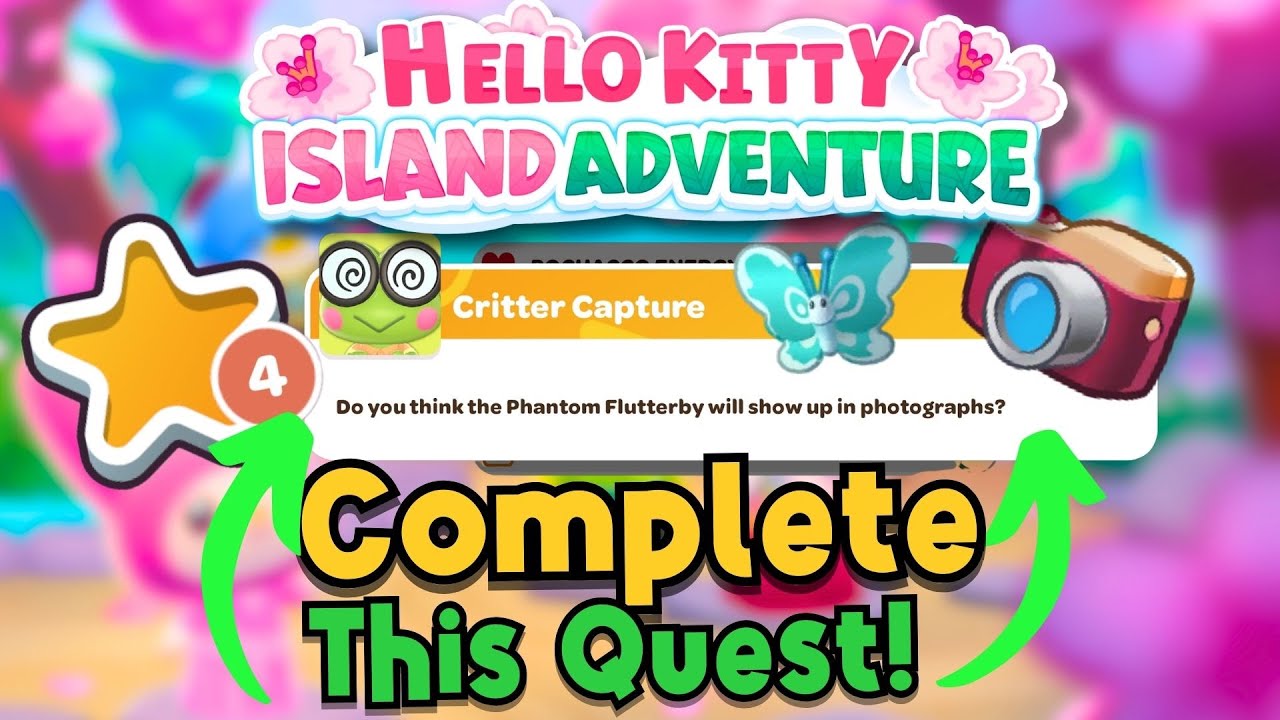 Hello Flutterby How to take a photo of the Phantom Flutterby For Noberun in Hello Kitty ...