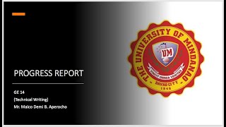 Progress Report
