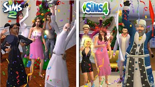 Sims 2 vs Sims 4 - New Year