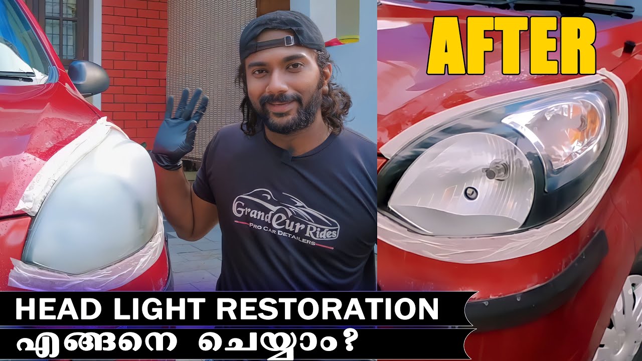 Car Headlight Cleaning in Malayalam Permanent Professional Solution