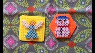 Perler Bead Christmas Projects (Snowman and Angel)
