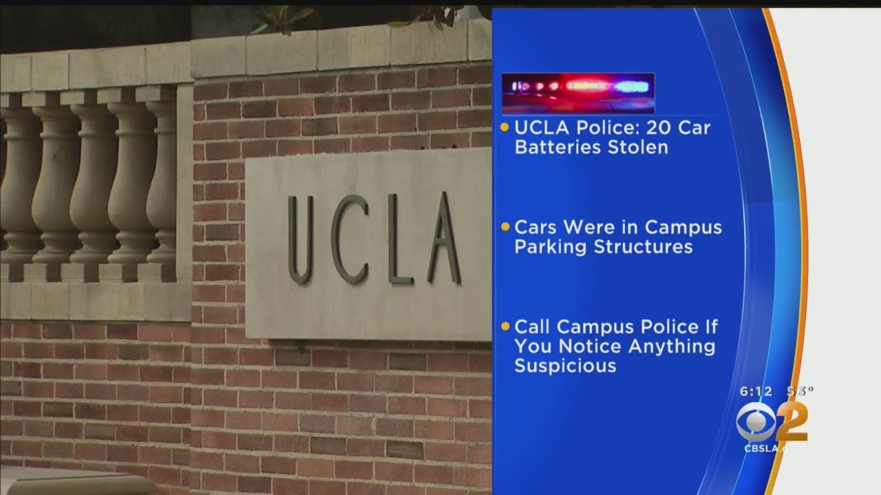 Car Batteries Stolen From All Over UCLA Parking Structures YouTube