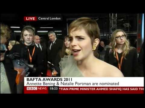 Emma Watson - BAFTA 2011 red carpet interview (BBC News, 13.2.11)