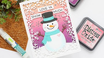 Creating a card using hot foiling and ink blending with Mindy