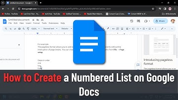 How to Create a Numbered List on Google Docs (Guide)