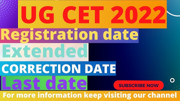 #KCET Date extension & correction of cet 2022 application FORM & LAST DATE FOR UGCET APPLICATION