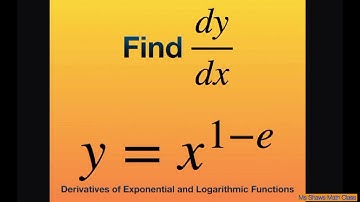 Find the derivative of the function y = x^(1- e). General logarithmic exponential functions