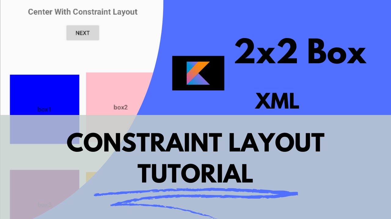 Constraint Layout | Perfect 2x2 Box Grid Design in Android Studio - YouTube