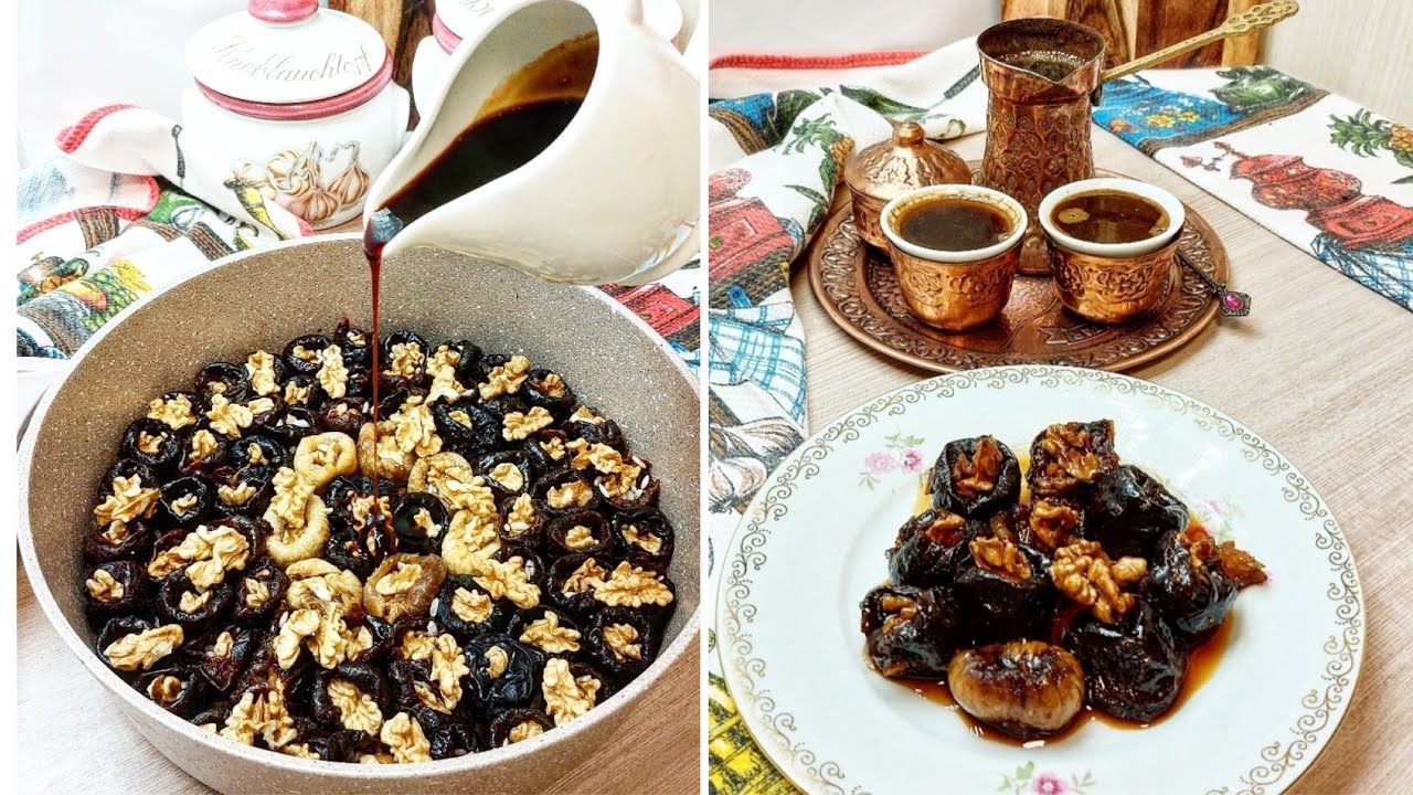 Sljive Suhe sljive punjene rizom i orasima prelivene pekmezom.Tradicionalno ...