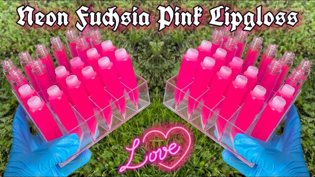 HOW TO MAKE A NEON FUCHSIA PINK LIPGLOSS (BEGINNER FRIENDLY)