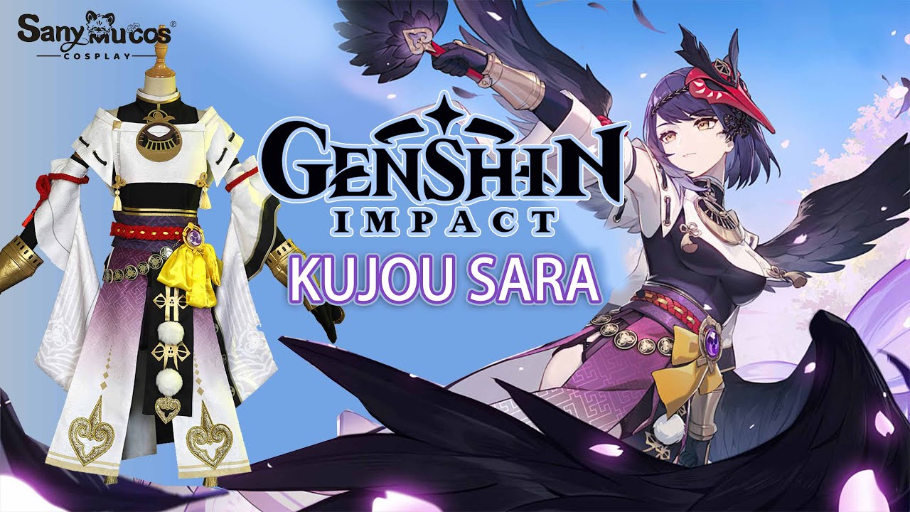 【SanyMuCos】Genshin Impact Kujo Sara Cosplay Costume Plus Size Detail Show