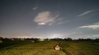 Adult Swim Bump: Time Lapse of a Paddy Rice Field in Bali, Indonesia at Night (FANMADE)