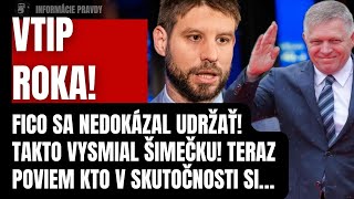 Vtip roka! Fico sa nedokázal udržať! Takto vysmial Šimečku! Teraz poviem kto v skutočnosti si…